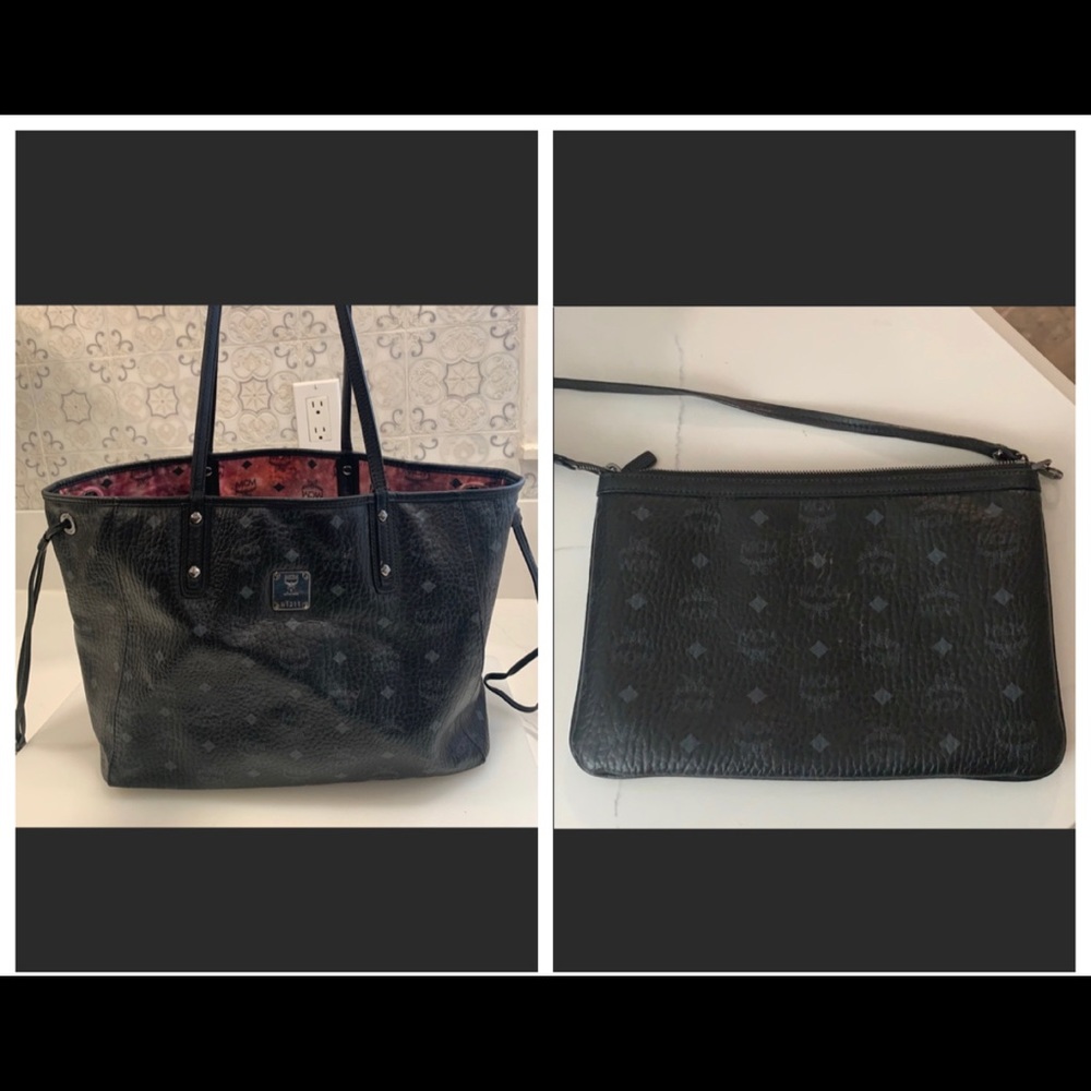 MCM GALAXY TOTE AND SMALL POUCH